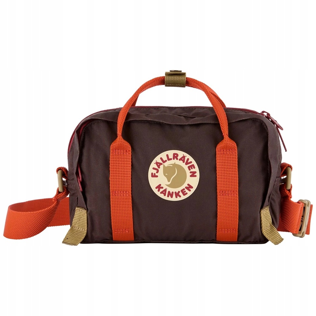 Taška na rameno Fjallraven Kanken Koncept Crossbody černá Oak-Rowan červená