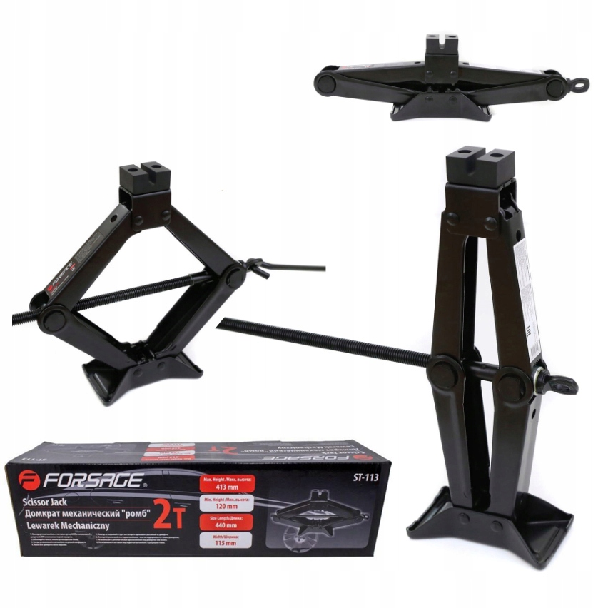 

Podnośnik Trapezowy Samochodowy Lewarek 2T 130-390