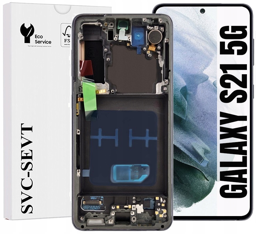 Displej Pro Samsung Galaxy S21 5G G991 Originál Oem Displej Rámeček Šedý
