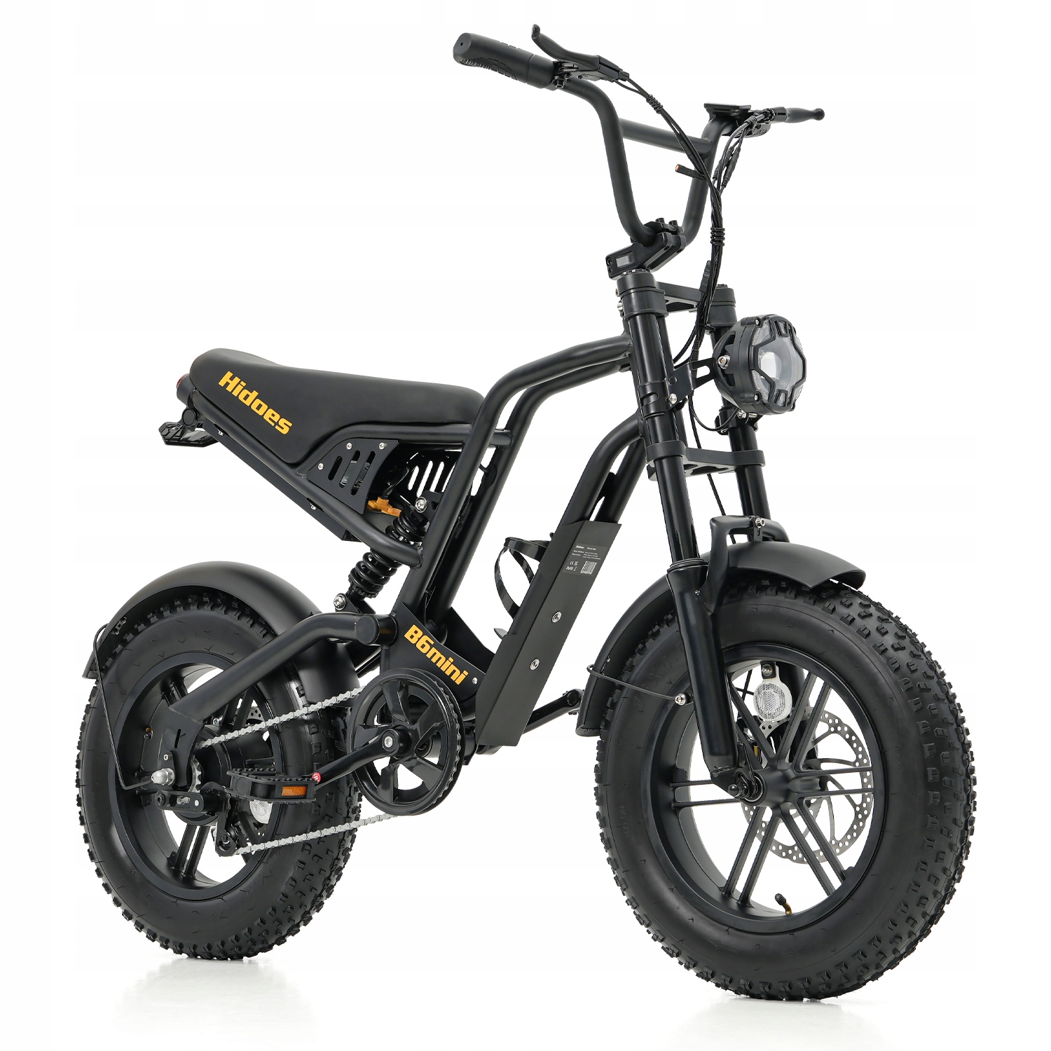 Hidoes B6MINI Elektrické vozidlo 500W 35KM/H 48V10.4AH 16"x4.0" tlusté pneumatiky Mtb