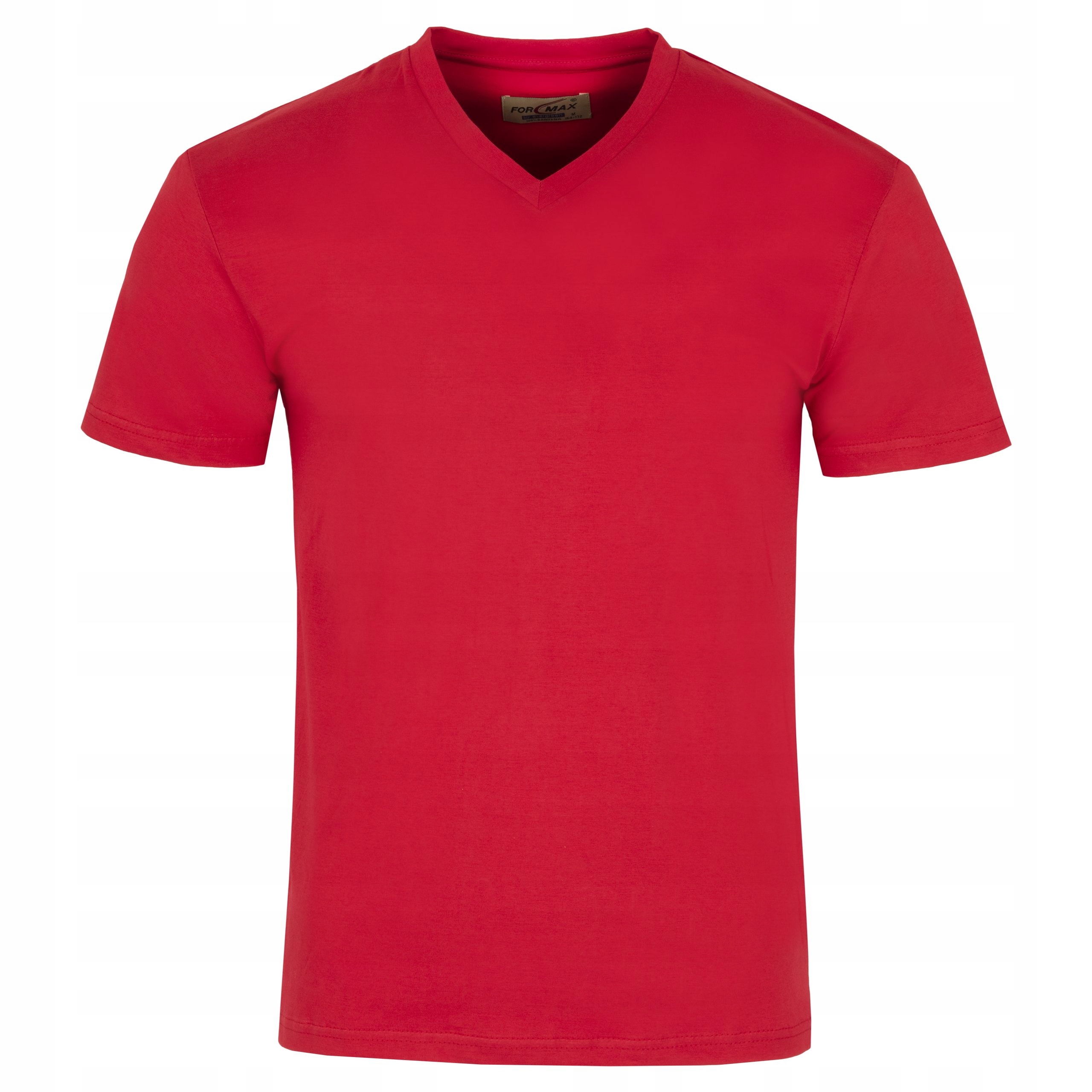 

T-shirt Męski W Serek Czerwony Bawełna XL H66