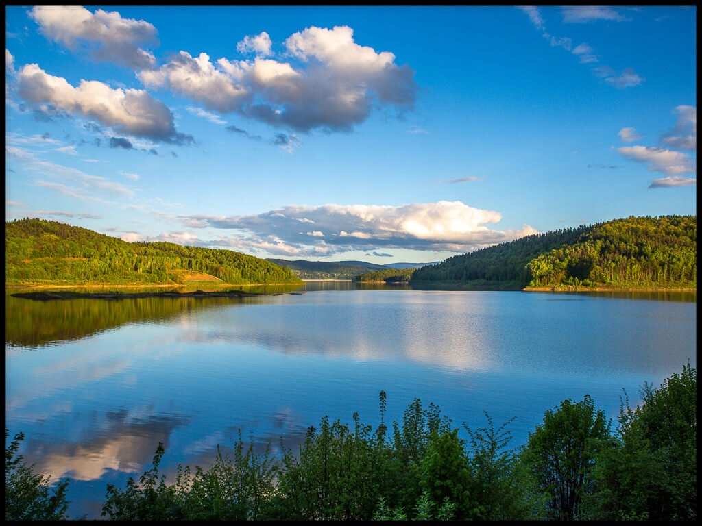 

Plakat 40x50 krajobraz jezioro góry niebo las