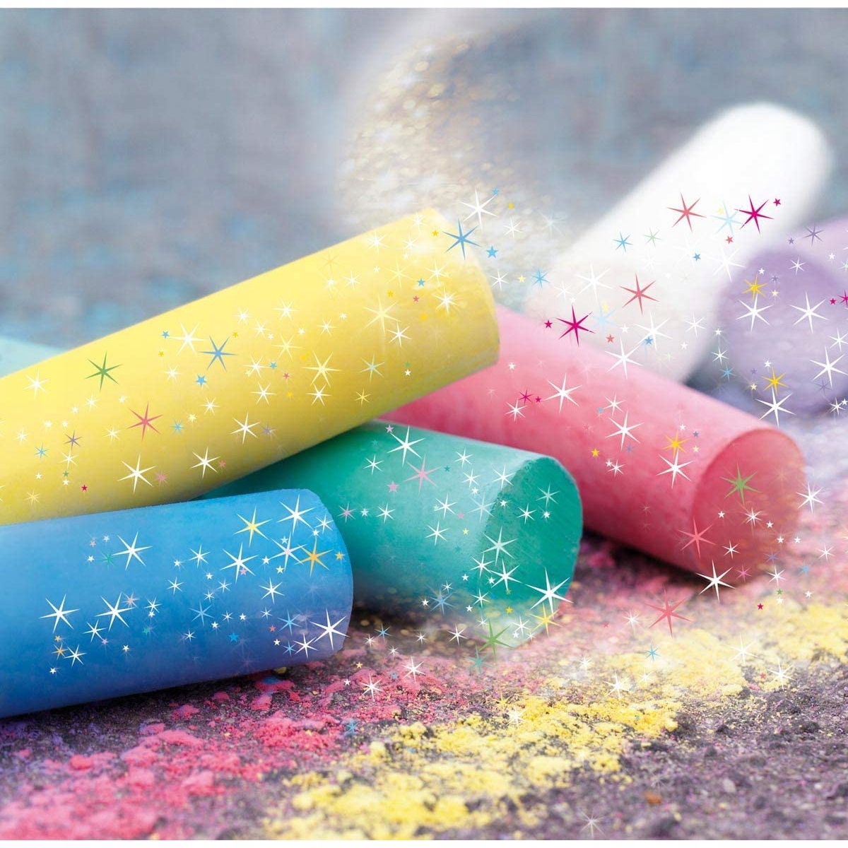 KREDA SZKOLNA BIAŁA KOLOROWA 12 SZT TABLICOWA CHODNIKOWA KREDY DO TABLICY Kod producenta kredy