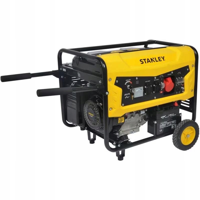 Agregat prądotwórczy Stanley SG7500 w kolorze czarno-białym