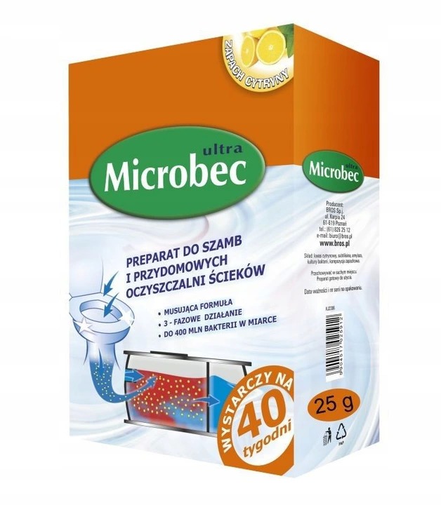 

Microbec Ultra Preparat do szamb 18 Saszetek Bros