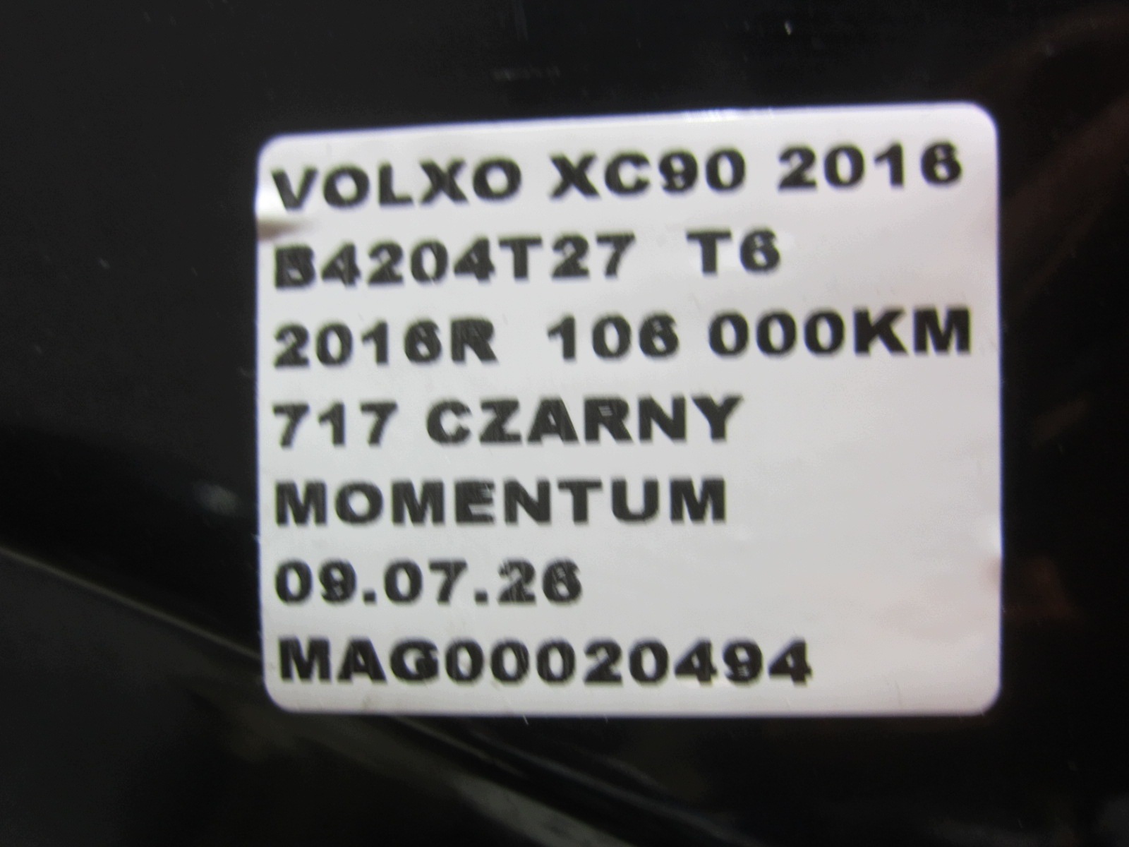 VOLVO XC90 II complete front MOMENTUM bumper black 717 front PDC XC 90