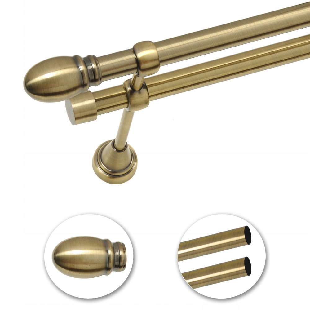 

Karnisz 360 19+19 mm bez żabek solidny Solid MID