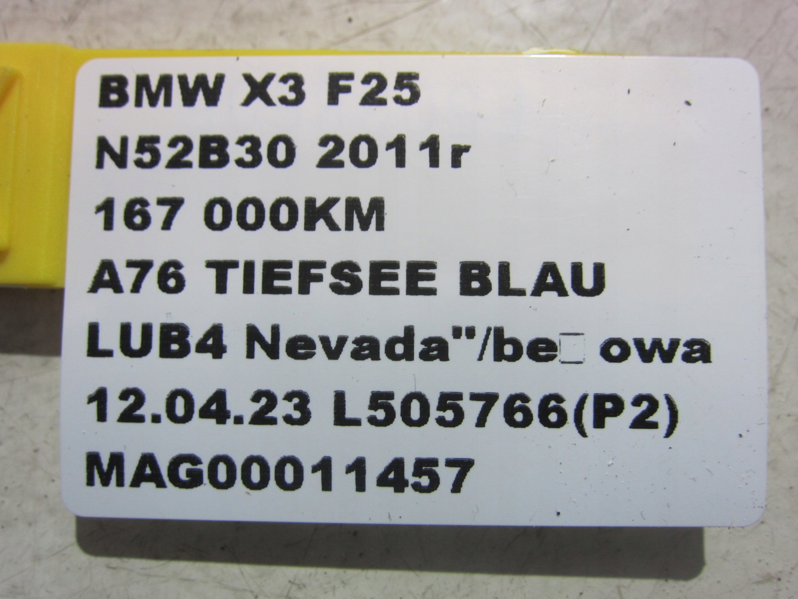 BMW X3 F25 X4 semi-axis left front 7598027 2.0 3.0