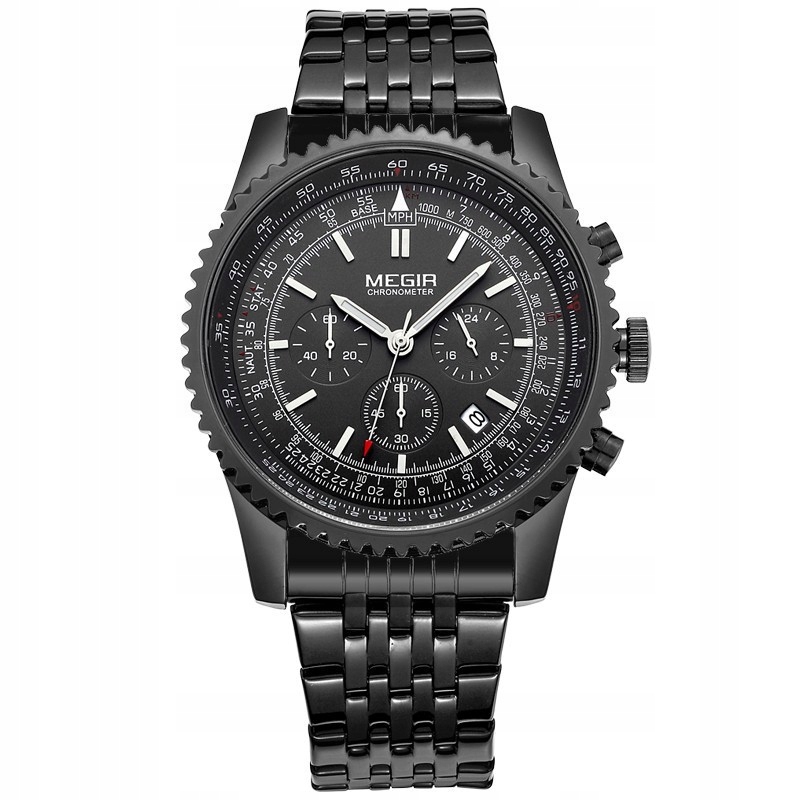 Pánské hodinky Megir náramek chronograf datumovka