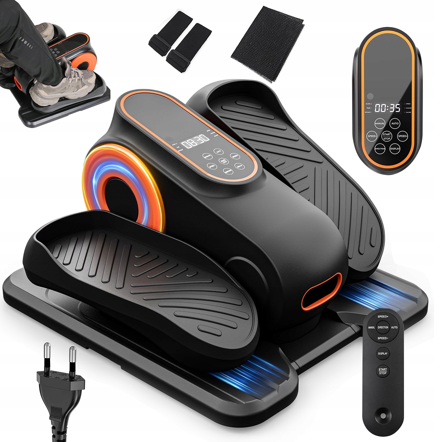 Posilovač Nohou 2 Režimy 12 Rychlostí Led Displej Zlepšuje Krevní Oběh Černý