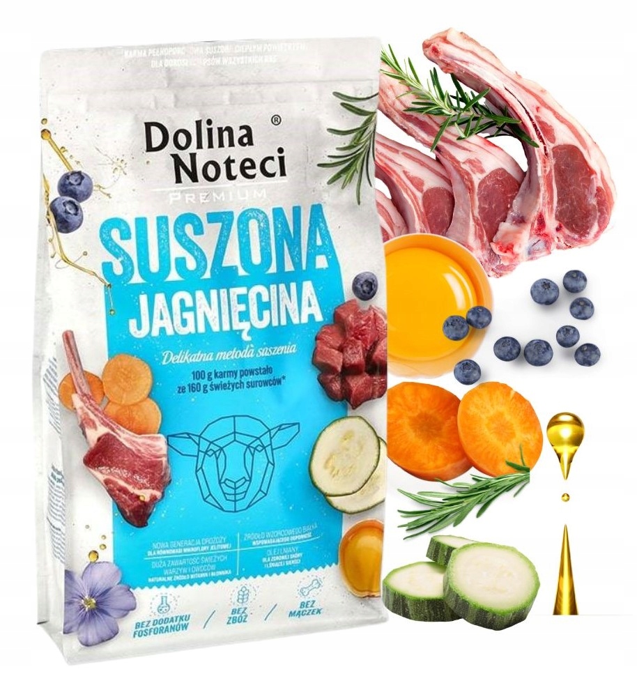 Dolina Noteci Premium Sušené krmivo pro psy Jehněčí 9kg