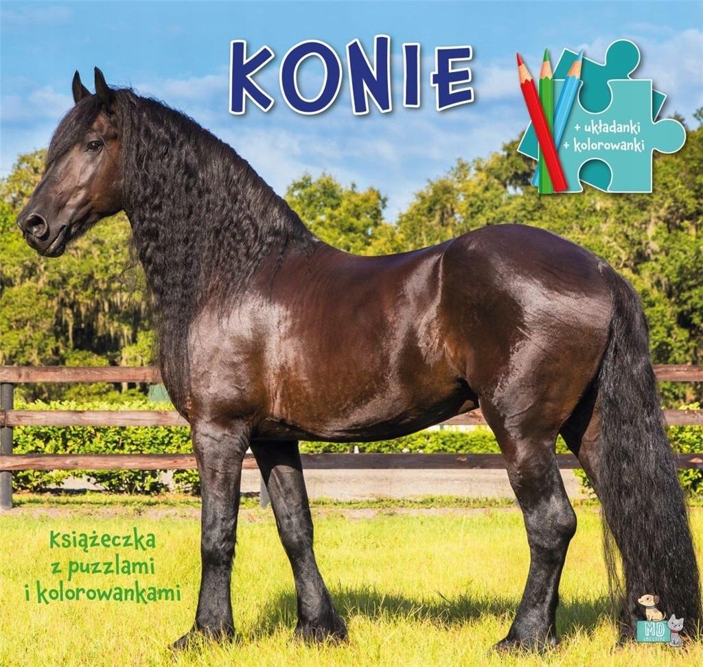 

Konie książeczka z puzzlami i kolorowankami