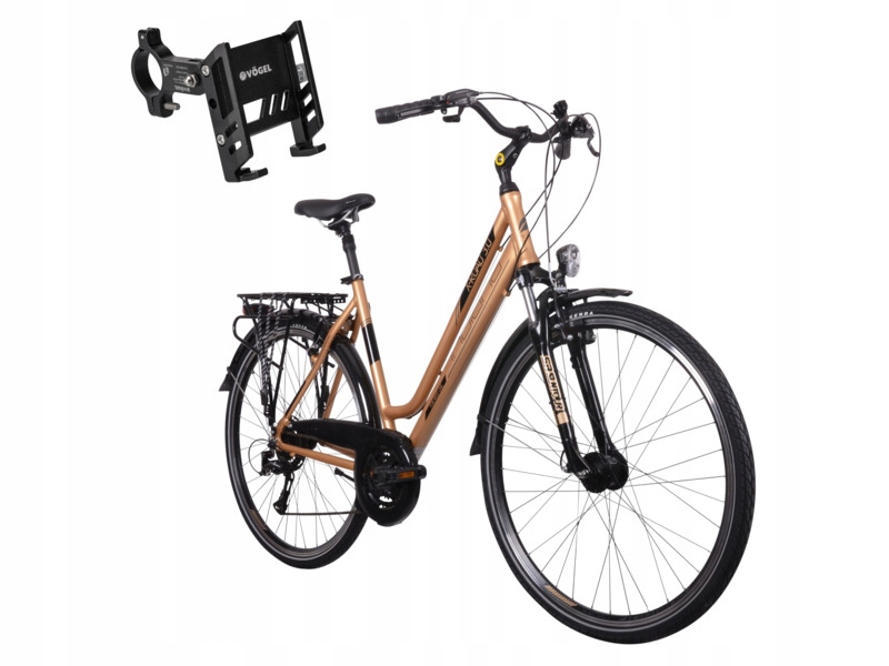 Rower trekkingowy Indiana X-Road 3.0 D15 28 cali Brązowo-czarny Uchwyt