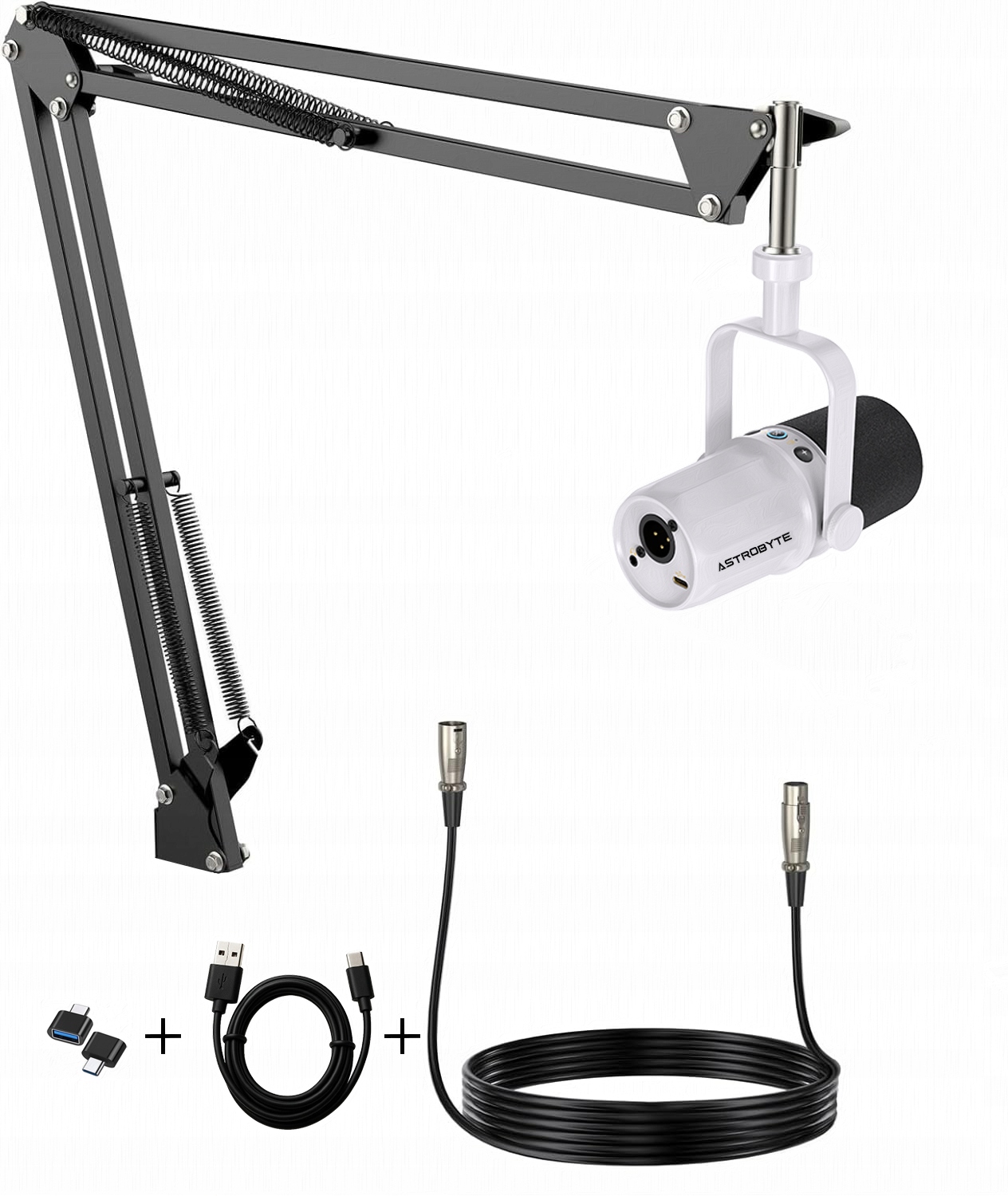 Dynamický počítačový mikrofón AstroByte Pulsar Usb Xlr, sada s ramenom