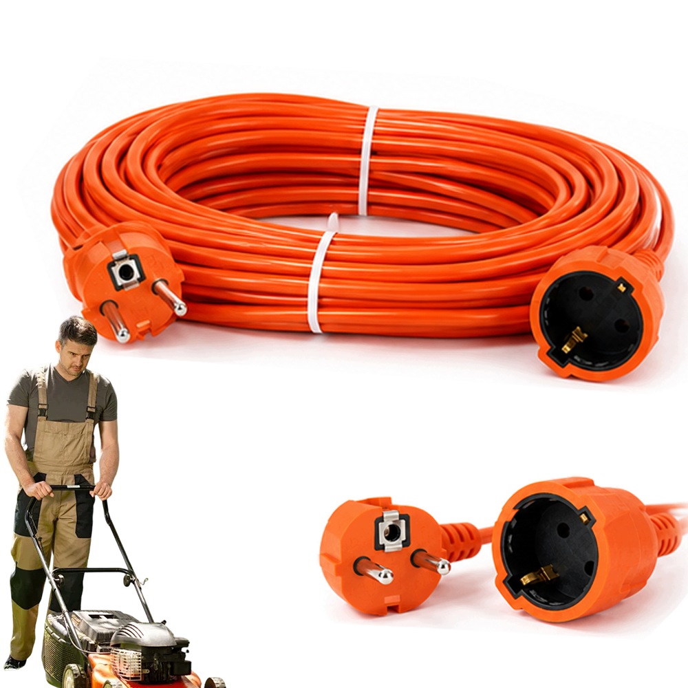 Prodlužovací Kabel 50 M Eu Oranžový Pro Grilovací Vyžínač
