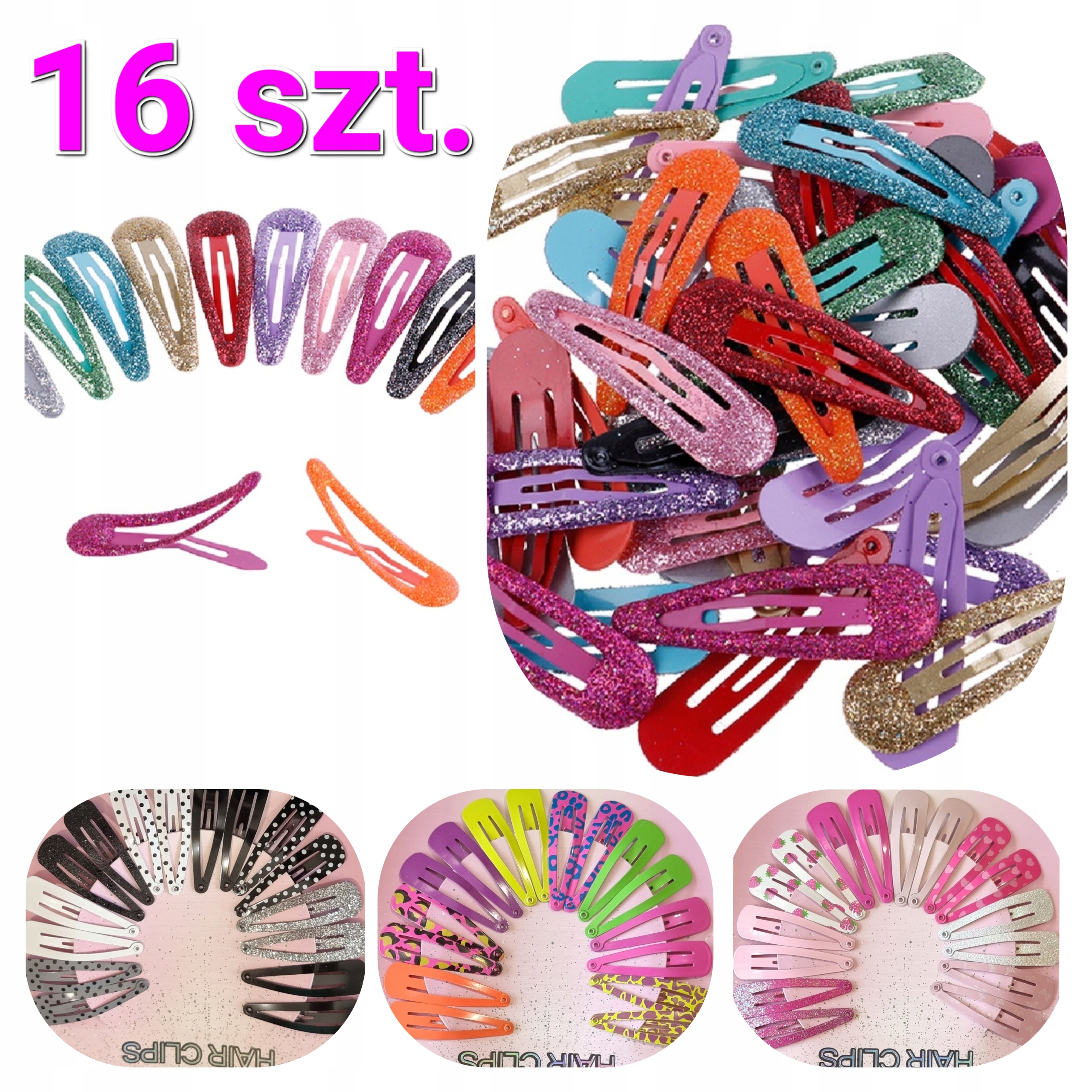 

16x Spinki spinka zestaw spinek do włosów Dziecka