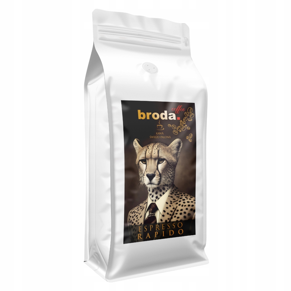 Káva čerstvě pražená Espresso Rapido 100% Arabica 1000 g Broda Coffee