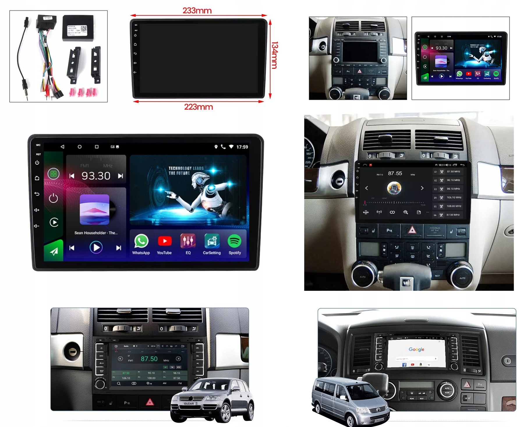RADIO GPS ANDROID BT VW TOUAREG VW T5 16GB WIFI EAN (GTIN) 5904316117542