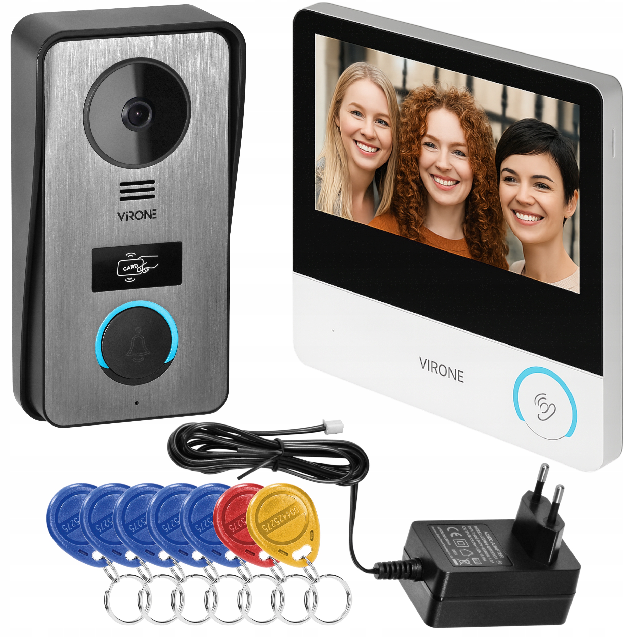 Videovrátnik Jednorodinný Full Hd Brána Čítačka Rfid Kľúčenka Ir