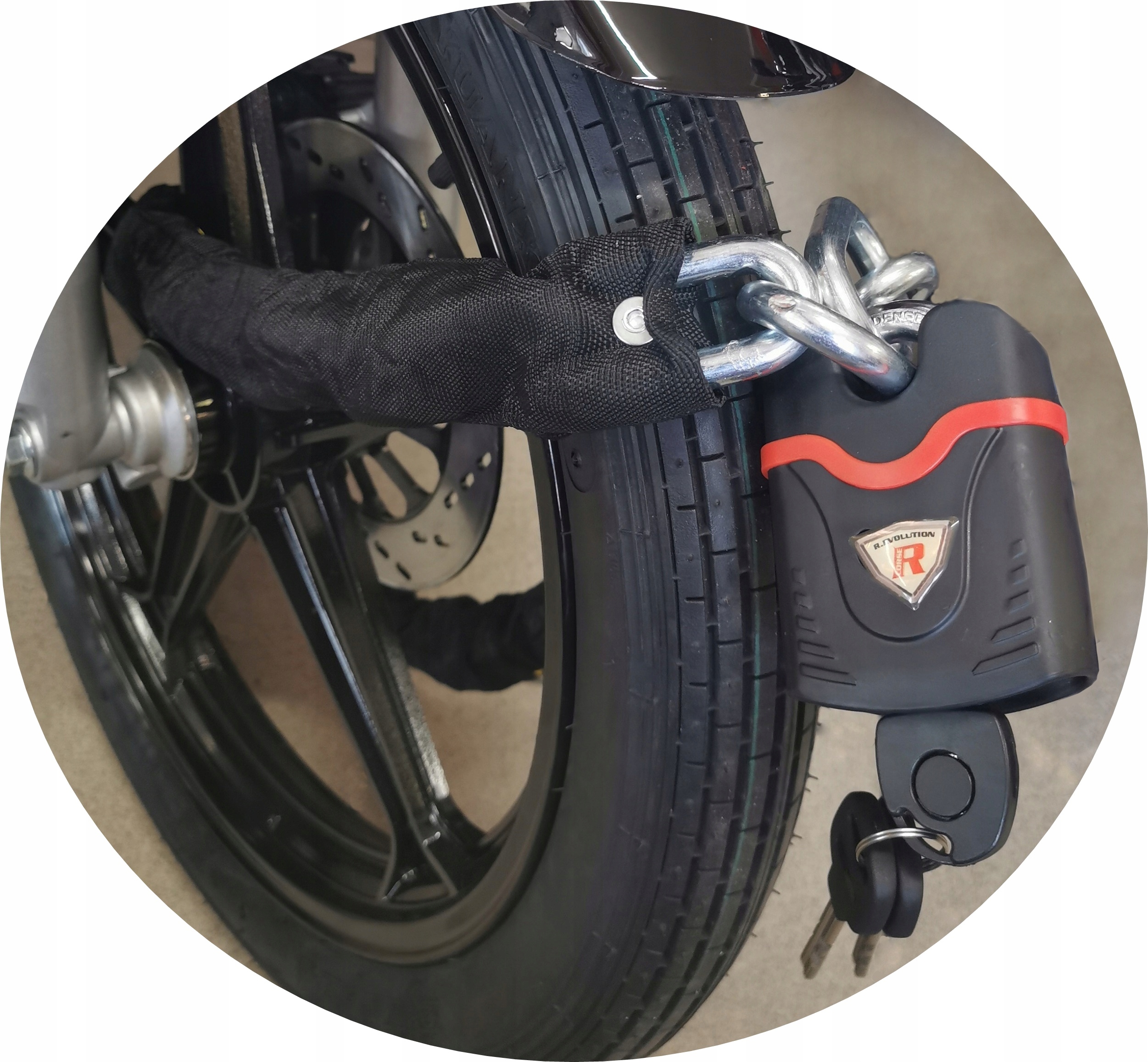 BLOKADA KŁÓDKA ZAPIĘCIE LED DO ŁAŃCUCHA ZAPIĘCIA Marka Bottari