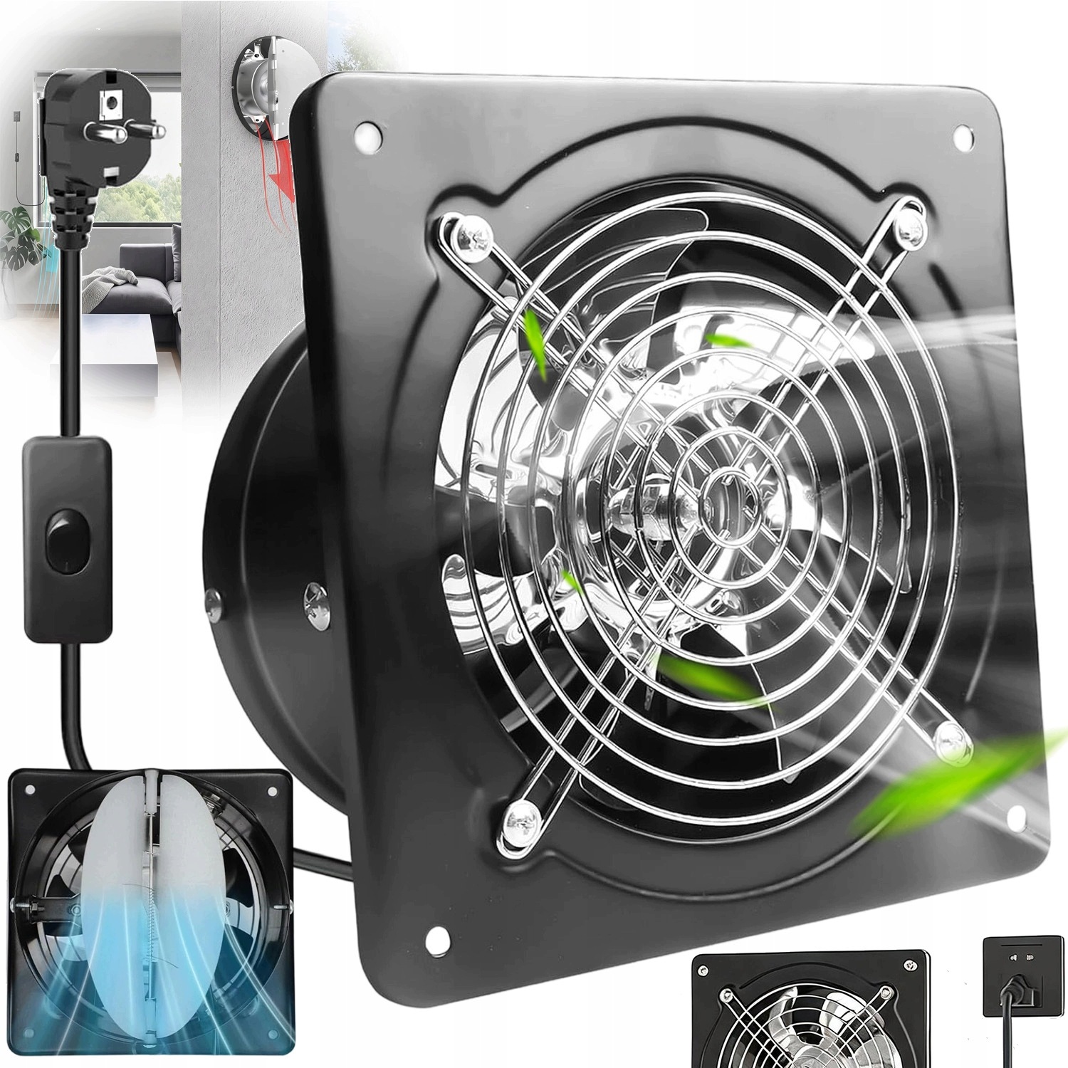 Odtahový Kanálový Ventilátor 150 MM 525 M3/H Pro Koupelny, Kuchyně, Toalety