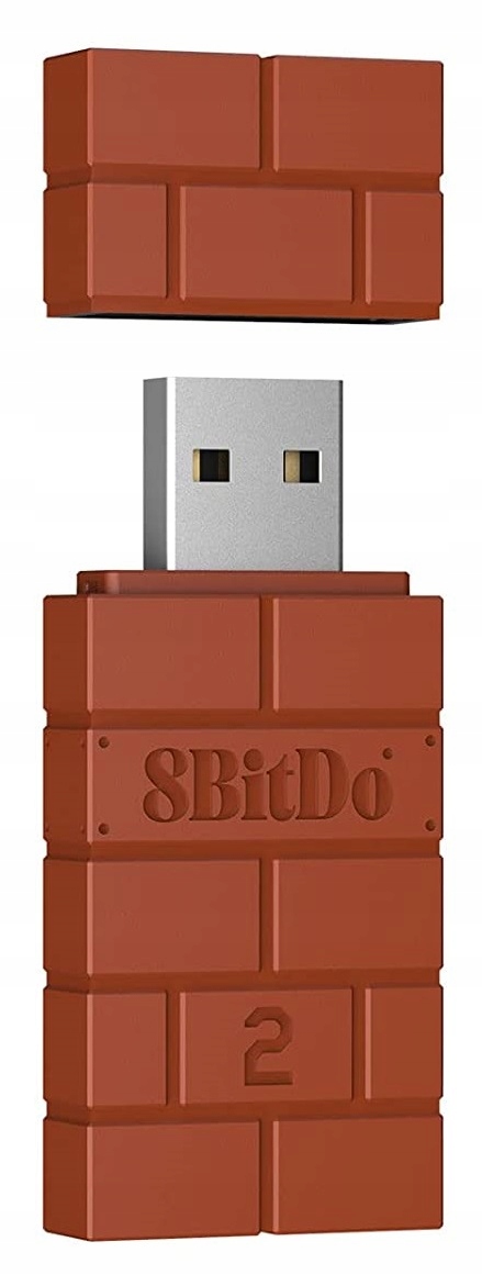 Adapter 8BitDo USB Wireless Adapter 2 brązowy (Switch, Steam, PC, Mac)
