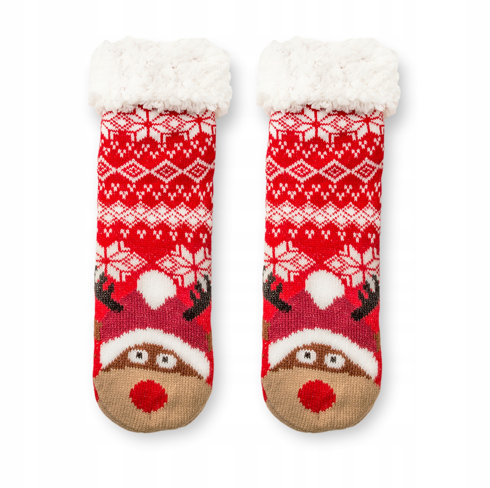 

Skarpety kapcie unisex ocieplane renifer Rudolf
