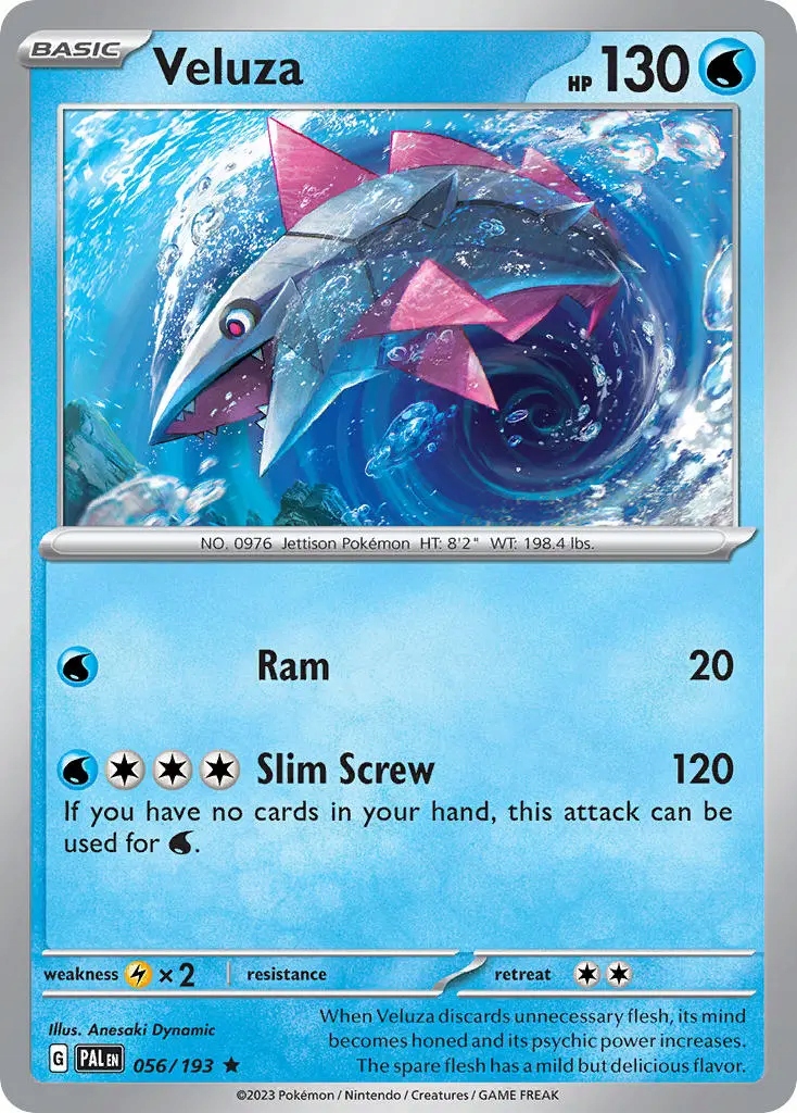 Oryginalna Karta Pokemon Veluza (pal 056) Reverse Holo