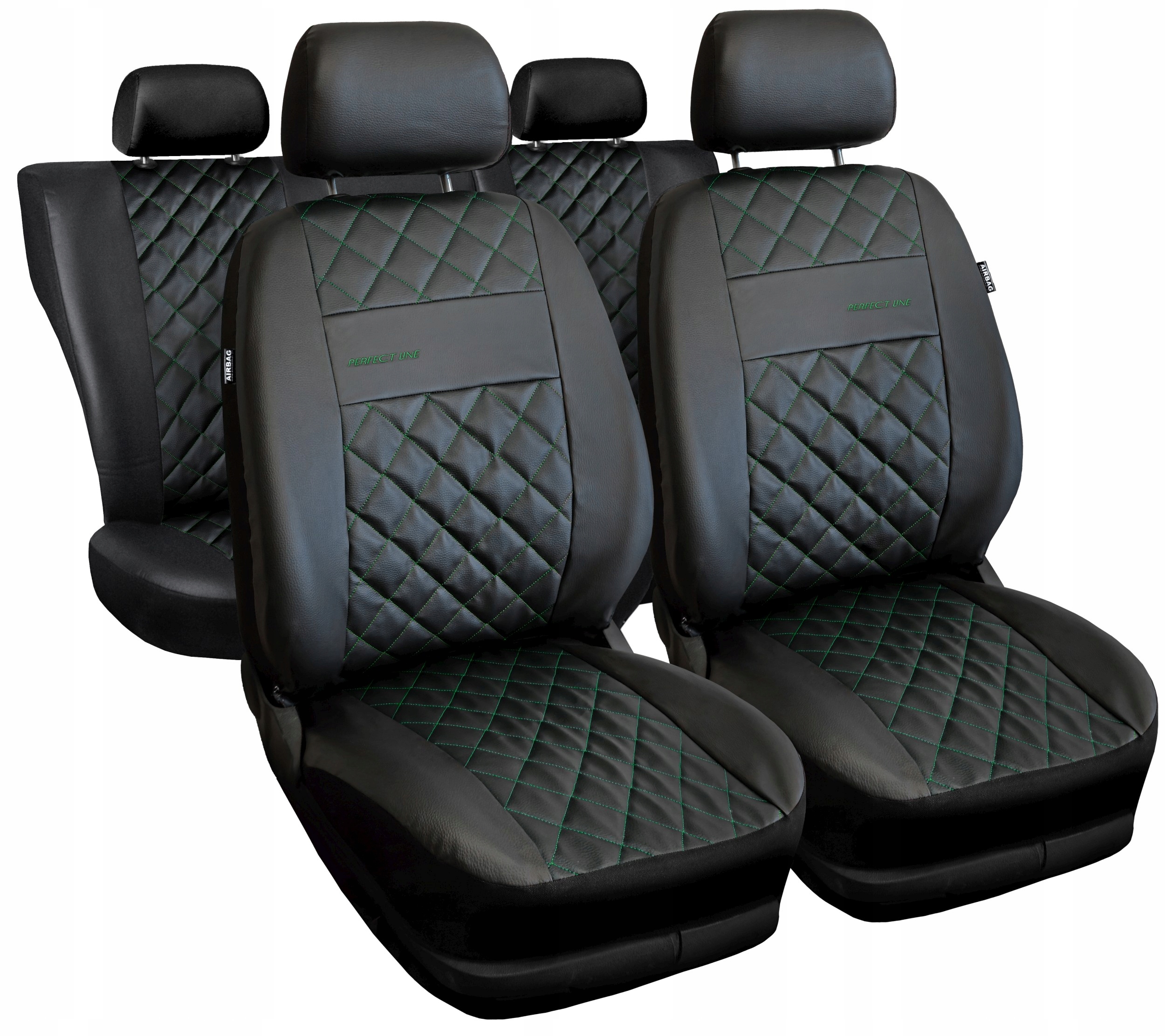 Pokrowce samochodowe Auto-Dekor Perfect Line czarno-zielone