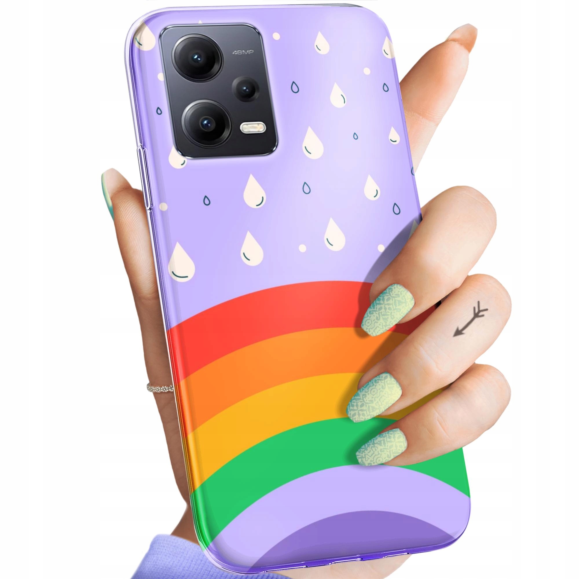 Etui Do Redmi Note 12 5G Poco X5 Tęcza Rainbow Obudowa Pokrowiec