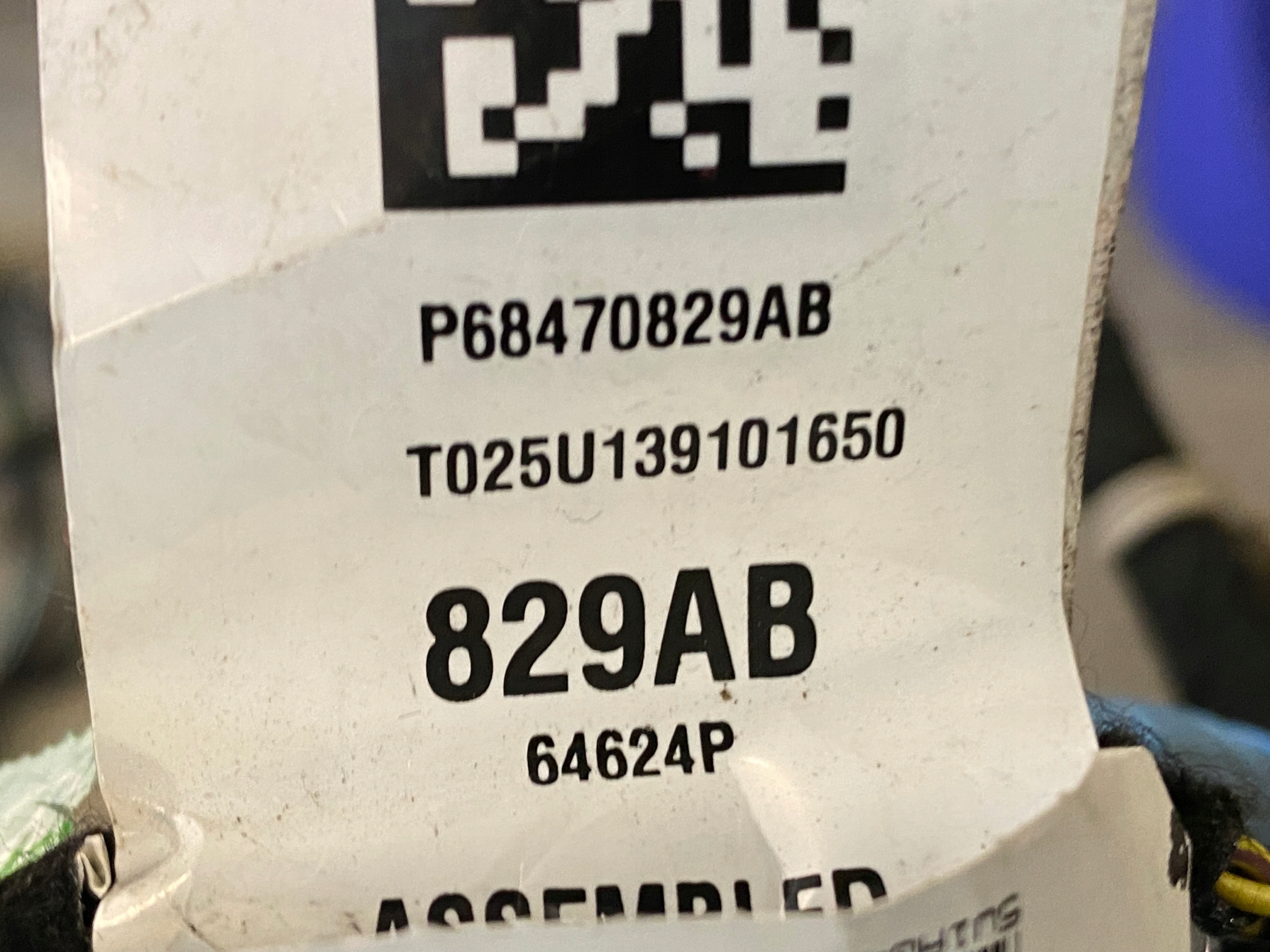 cablaggio przewodow cablaggio srodka interna cabina Ram 1500 2019+ USA