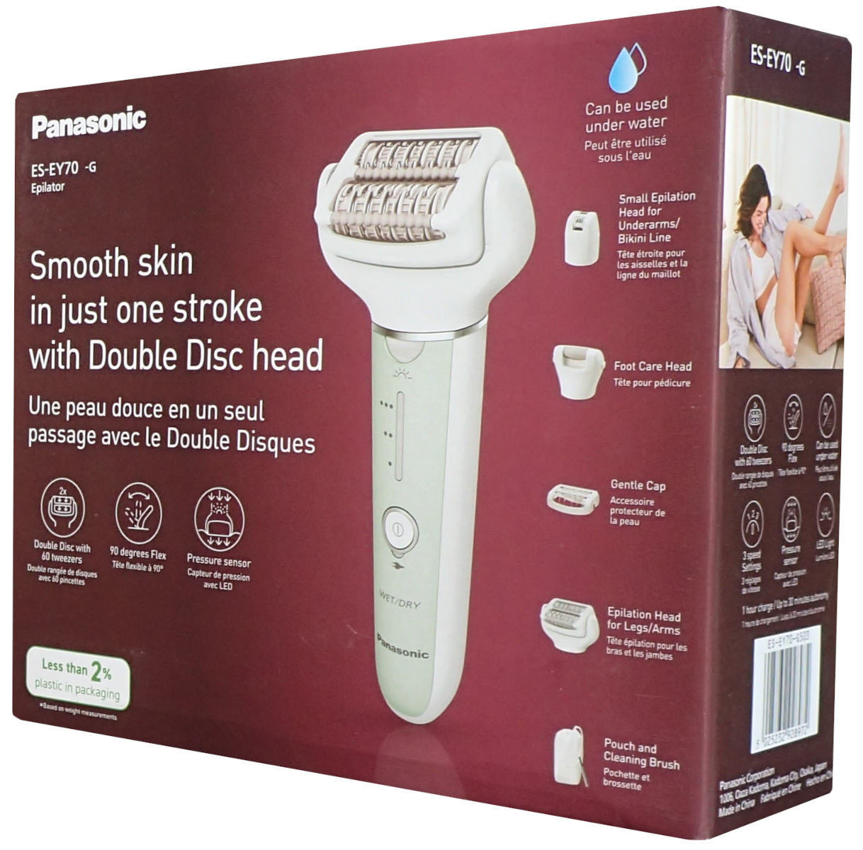 Depilátor Bezdrátový Holicí Strojek pro bikiny a nohy Panasonic ES-EY70 5 doplňků