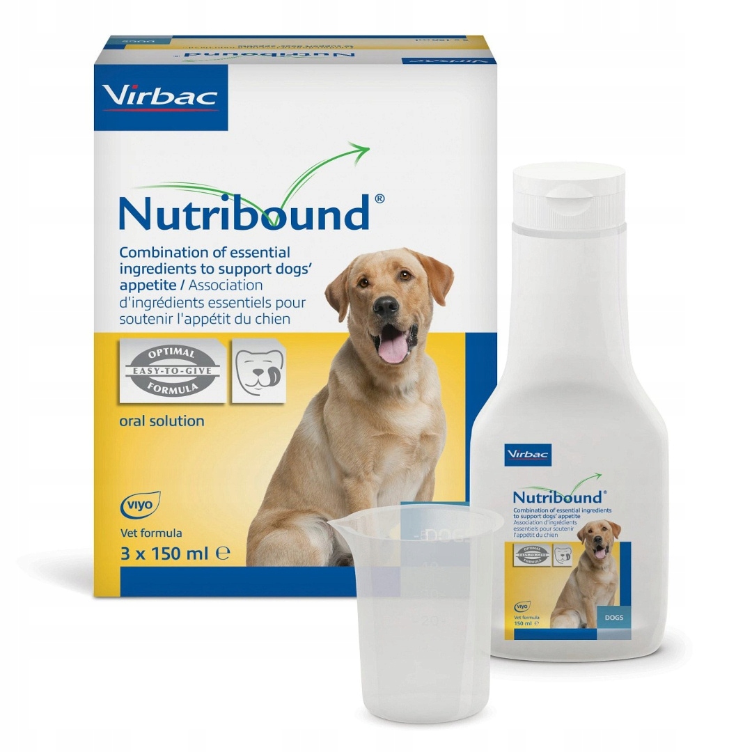 Virbac Nutribound 3x150ml Smaczny Roztwór Doustny Dla Psów Na Regenerację