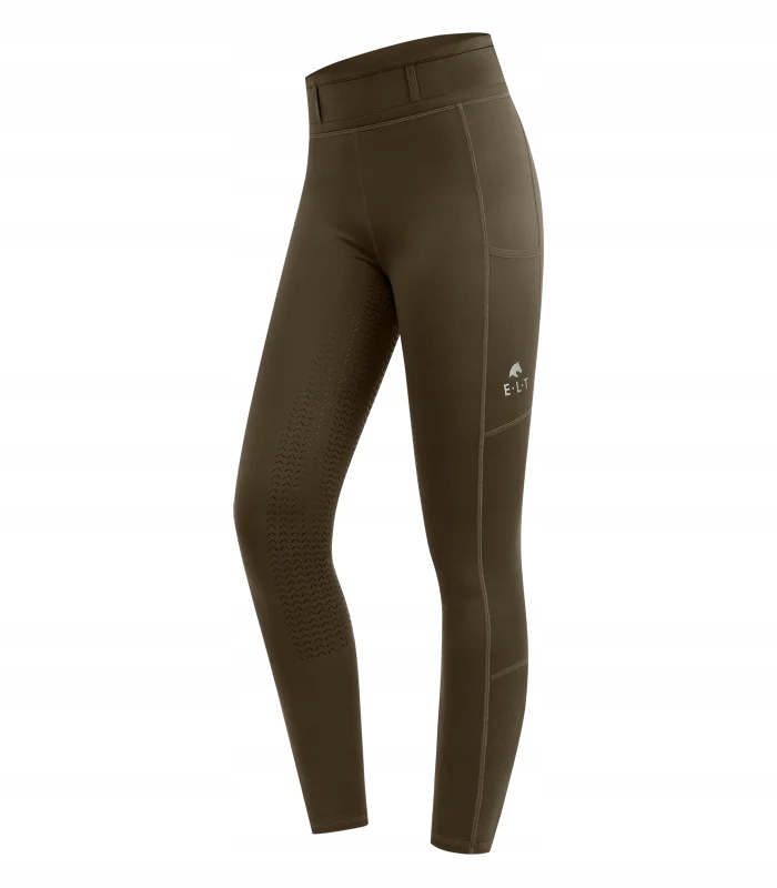 Dámské zateplené jezdecké legíny Elt Ella Thermal, khaki, velikost 40
