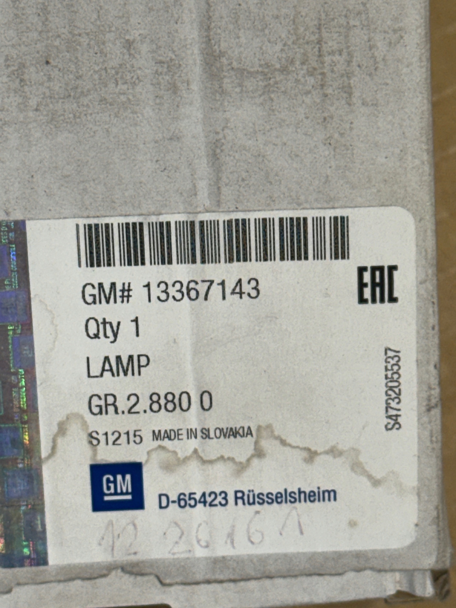 13367143 left indicator do Opla Astry IV J
