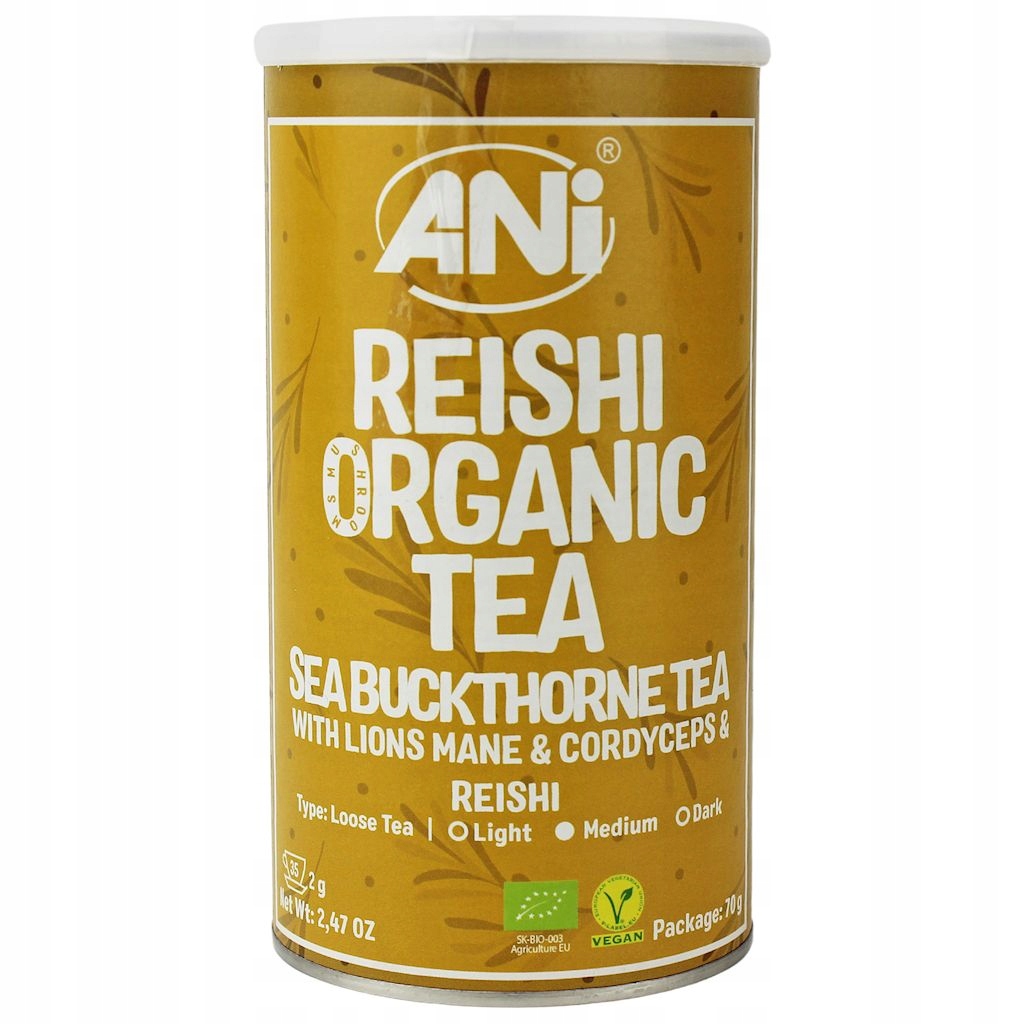 Rakytníkový Čaj S Reishi, Lionovým Mane A Cordycepsem Bio 70 g Ani