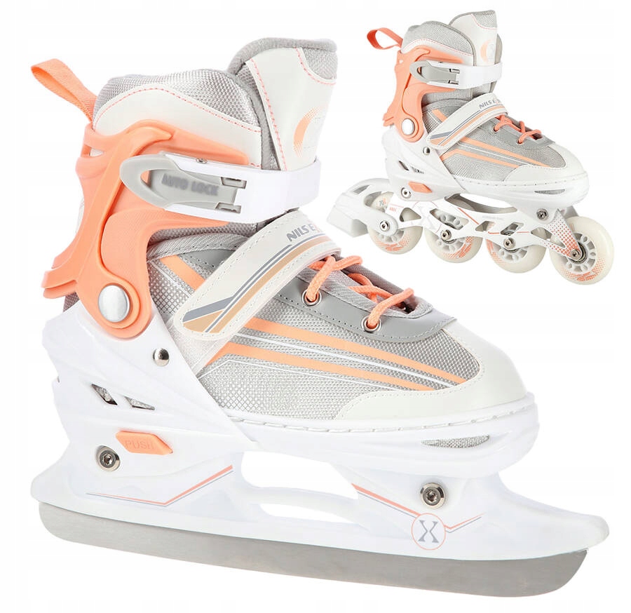 2w1 Łyżworolki Łyżwy Rolki Hokejowe Z Regulacją Dla Dziecka Nils 39-43