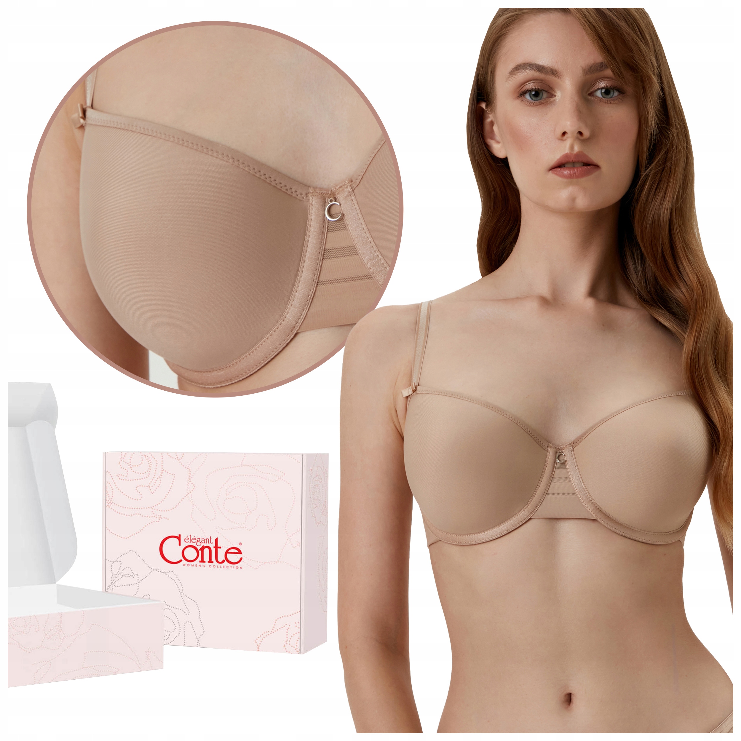 Biustonosz Spacer stanik sportowy styl Conte RB4046 beżowy 75D