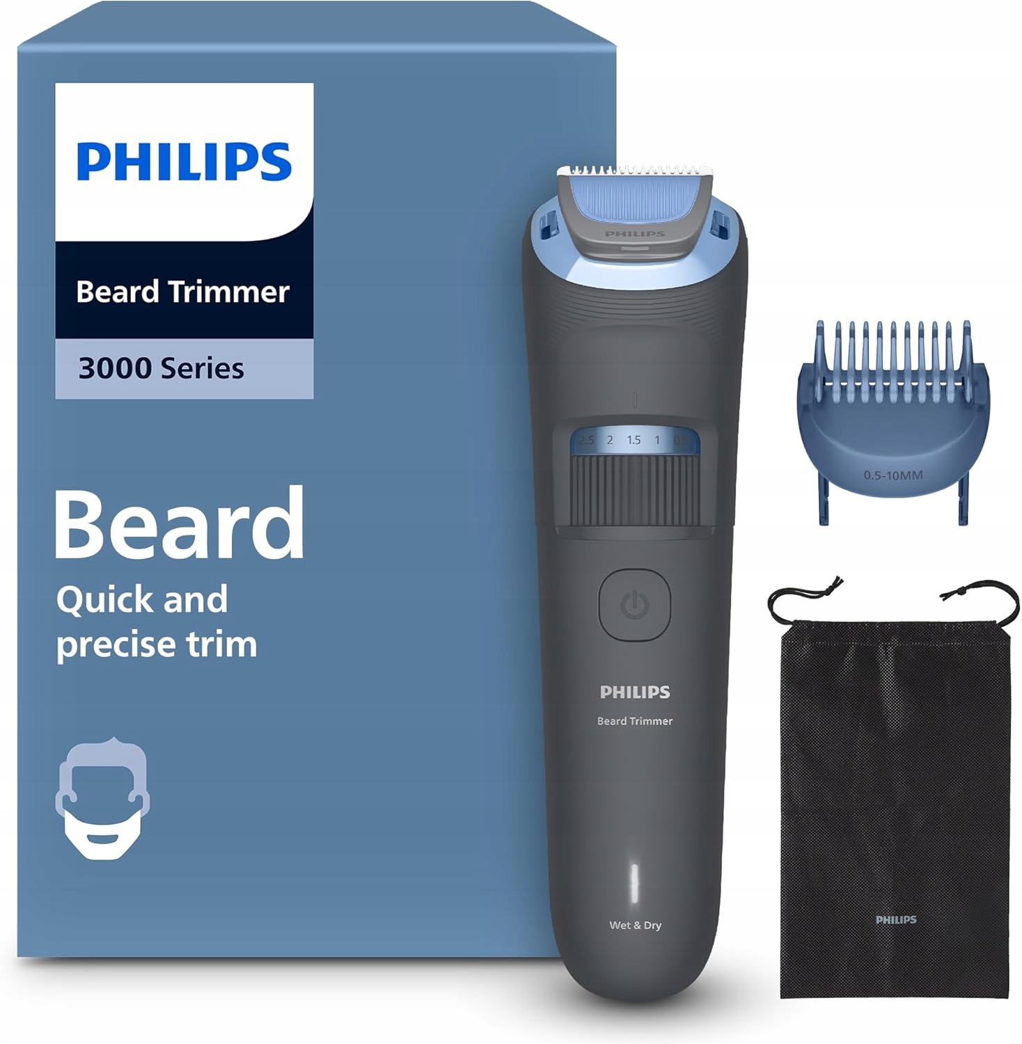 Philips BT3619/15 série 3000 Zastřihovač vousů Holicí Strojek Vodotěsný