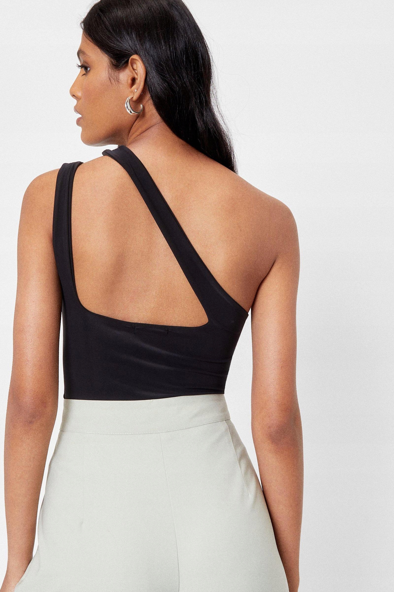 A8B025 CZARNY KOMBINEZON NA JEDNO RAMIĘ NASTY GAL XS Rozmiar XS (34)