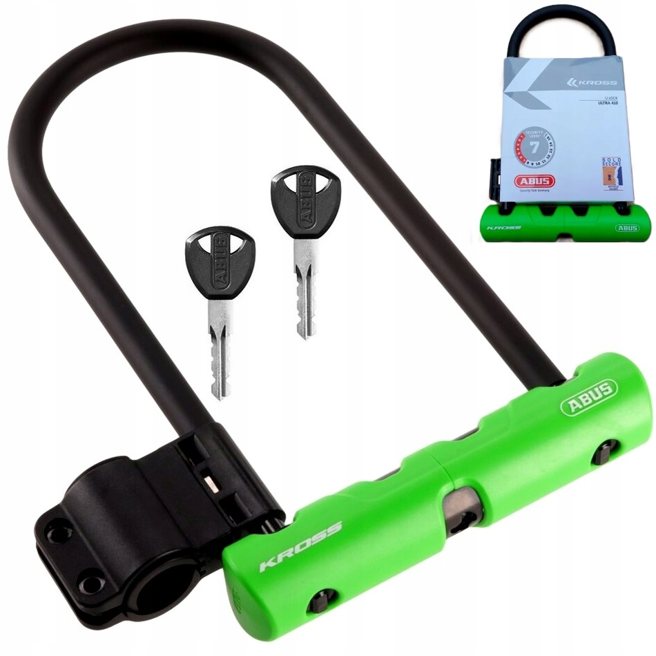 Abus U-lock 410 Zabezpieczenie do roweru zapięcie blokada uchwyt na ramę
