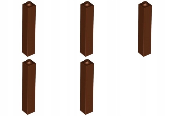 

Lego 2453b Filar Słup 1x1x5 brąz Nowy (10g) 5 szt
