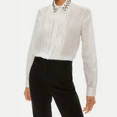 Pinko Košile Carneia Camicia 103195 A1PX Bílá Regular Fit 42