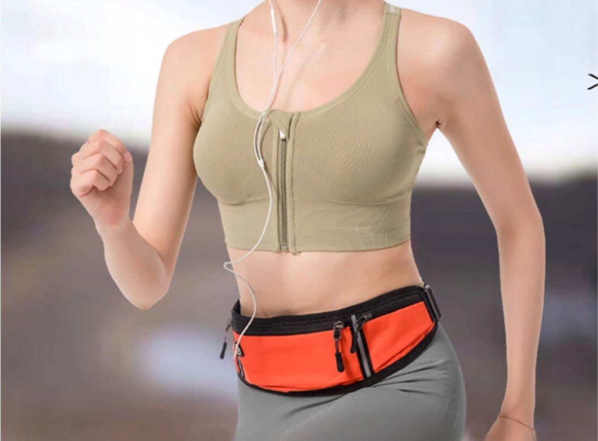 SASZETKA NA TELEFON PAS PASEK do biegania KLUCZE torba nerka spacery SZARA Model RUNNING WAIST BELT BAGS