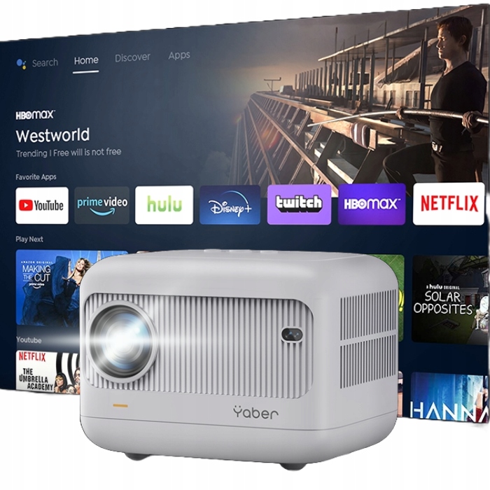 Projektor Yaber L1 Ultra-Mini 1080p 1200lm Android Tv WiFi 6 Bt 5.2