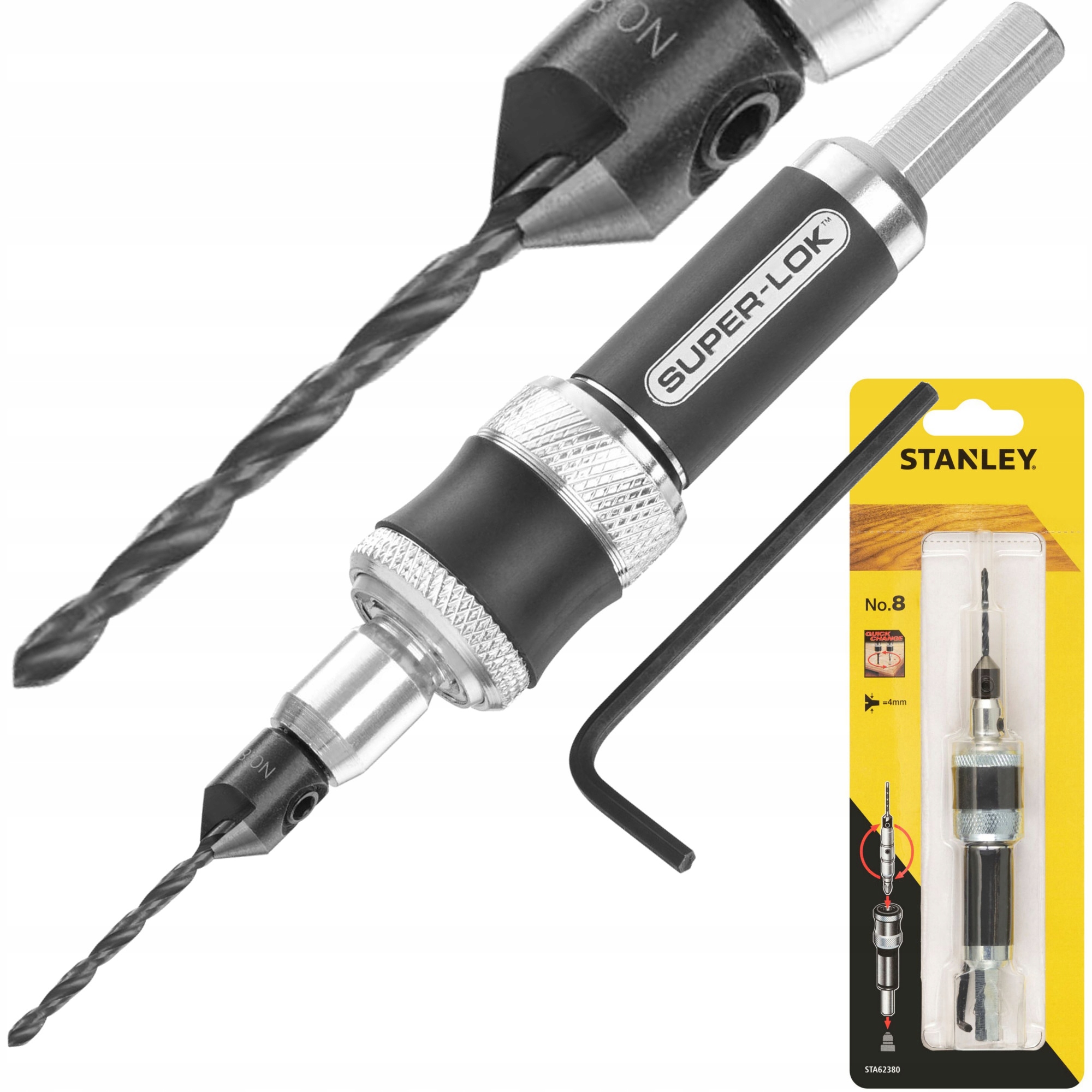 

Stanley Zestaw Uchwyt Super-lok +fazownik nr8 +bit