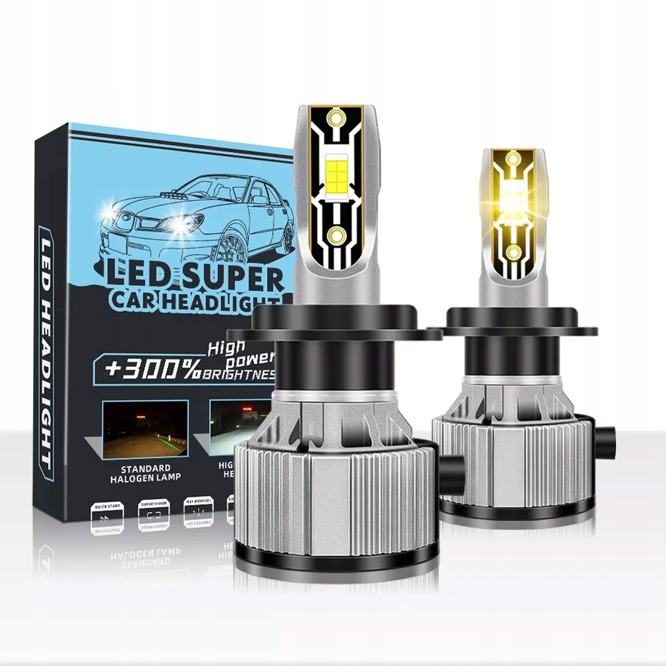 

Led H7 Żarówki S9 20000LM Mocne 100W 5500K Canbus