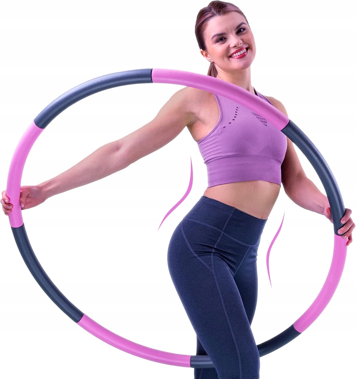 Obręcz Hula Hop Fitness Piankowa Składana Regulowana 1,5KG