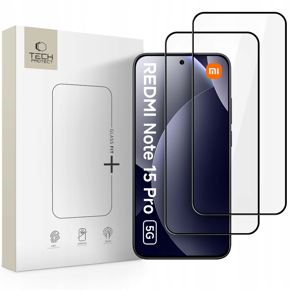 Szkło Hartowane Tech- Protect Glass Fit+ 2- Pack Xiaomi Redmi Note 15 Pro