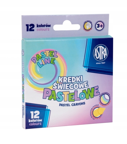 

Kredki świecowe pastelowe Astra 8/90mm